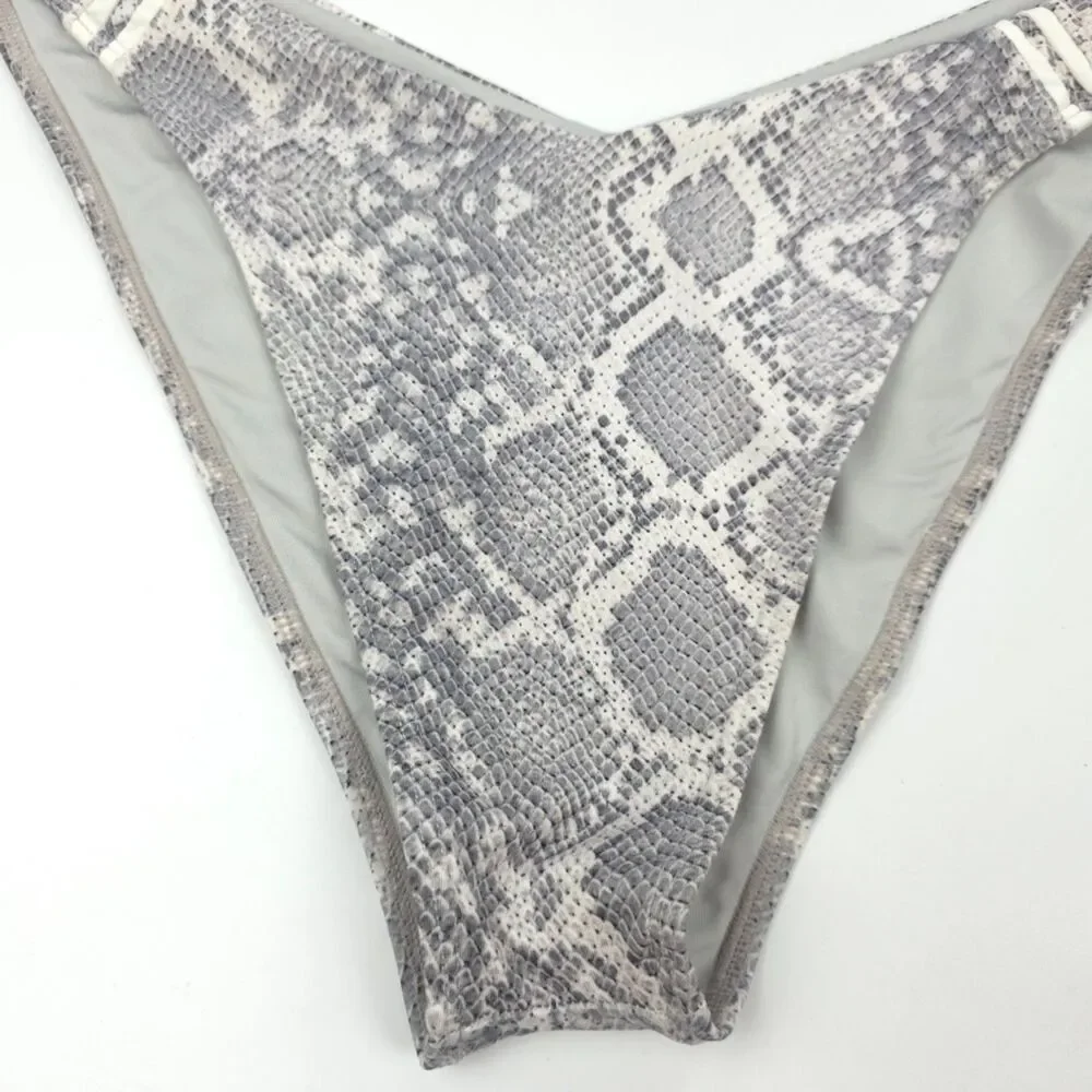 NEW Frankies Bikinis Reef Bottoms Python Snake 90s Y2k Maximalist Clean Girl XL